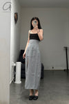 SWAYING/KNIT knitting stitching vest skirt SW23SS2L19 Deep Gray/Gray Orchid PS56